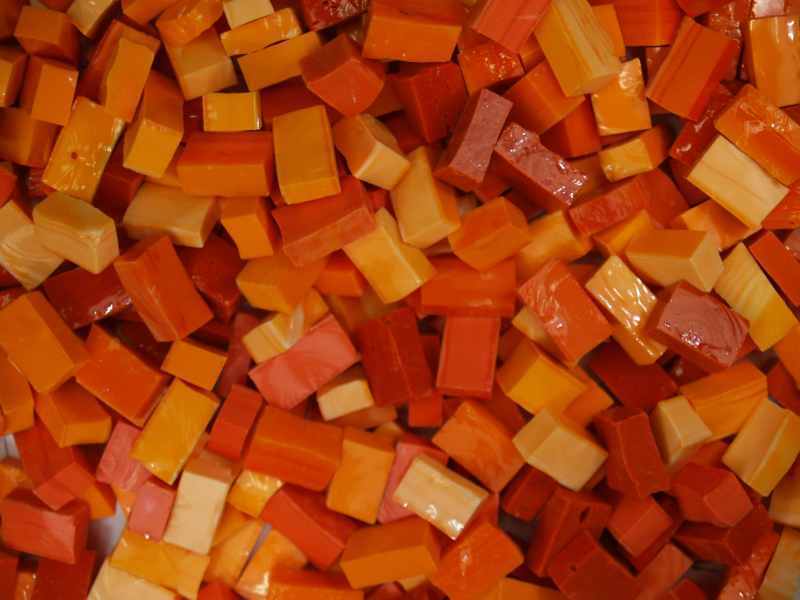 Smalti Tiles 0.200 kilo(0,44 lb) MIX 29 - ORANGE